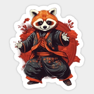Kung Fu Master Red Panda Sticker